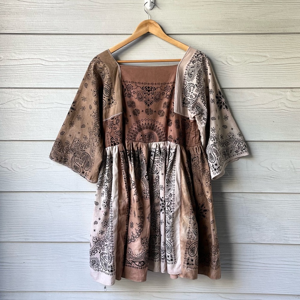 Handmade Bandana Dress SKU 7780 Muddy/Earthy - Picture 2 of 16